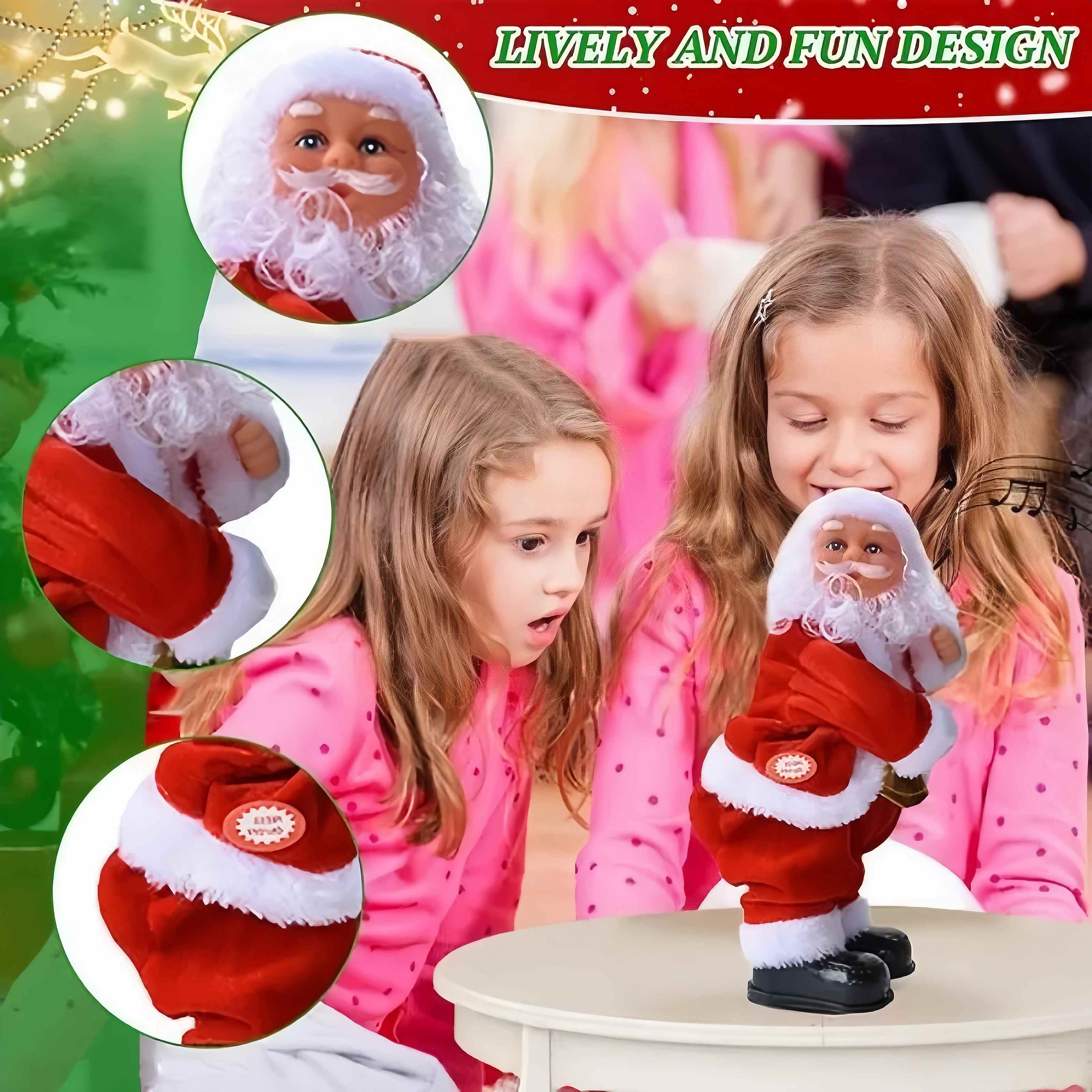 Twerking Santa Claus, Booty Shaking Walking Circle Santa Claus Singing and Dancing Christmas Toys